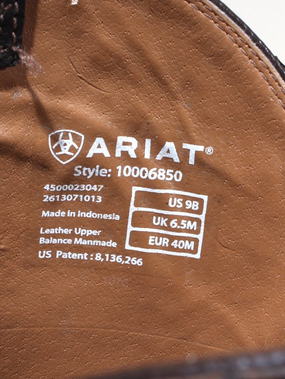 Ariat Women’s Studded Brown Leather Cowgirl Western Boots Size 9B - Picture 9 of 10